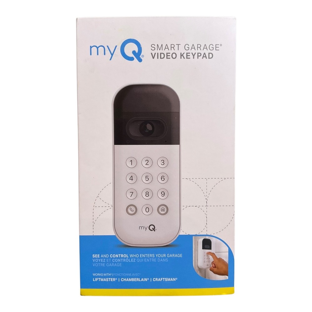 myQ Smart Garage Video Keypad VKP1-MYQMC White HD Video Night Vision Bluetooth